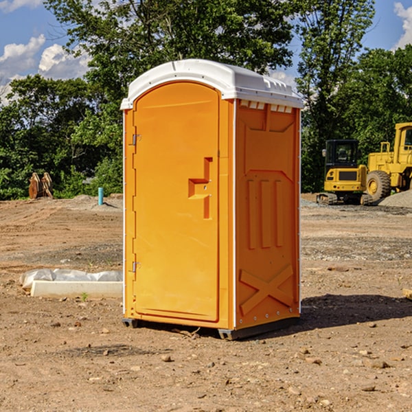 can i customize the exterior of the porta potties with my event logo or branding in Kinmundy